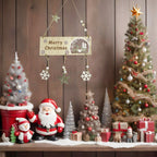 Christmas Hanging Sign - Gold Glitter Star