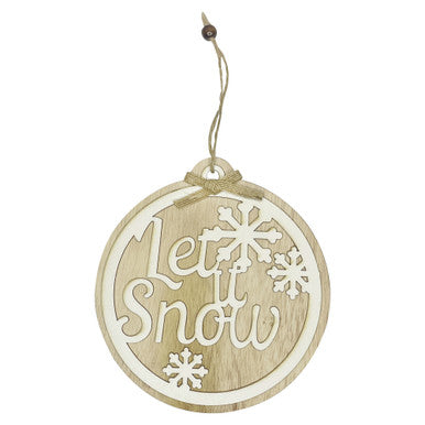 Christmas Hanging Sign - Let It Snow