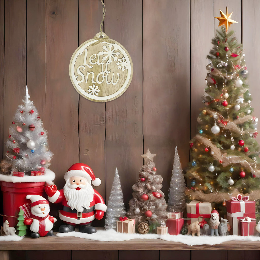 Christmas Hanging Sign - Let It Snow