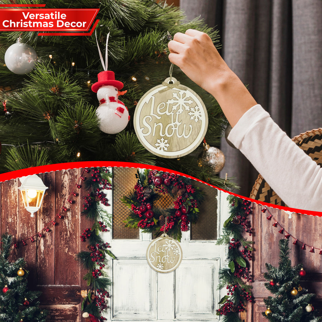 Christmas Hanging Sign - Let It Snow