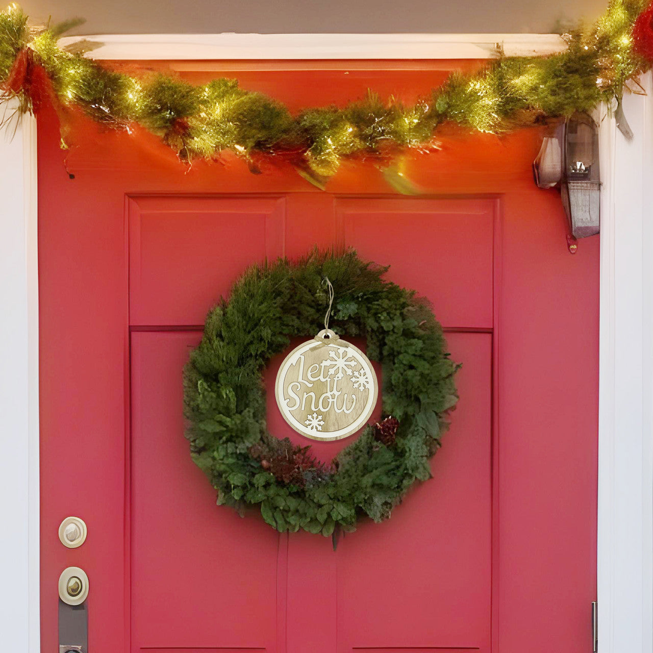 Christmas Hanging Sign - Let It Snow