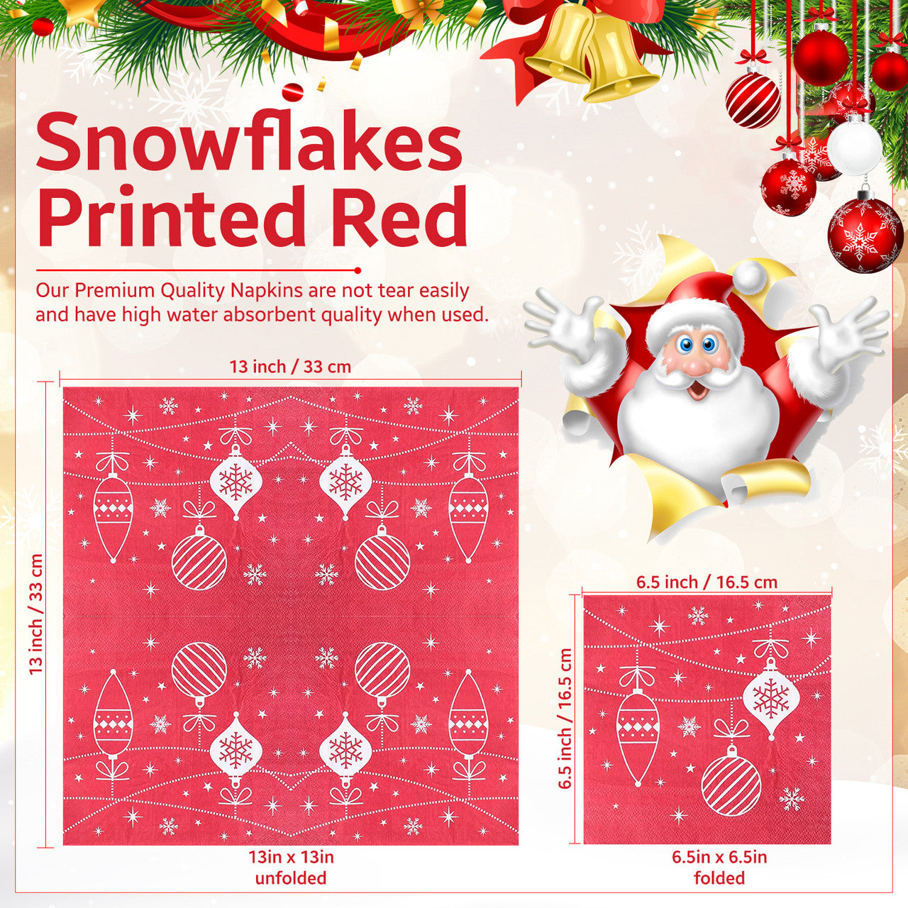 Red Disposable Paper Napkins