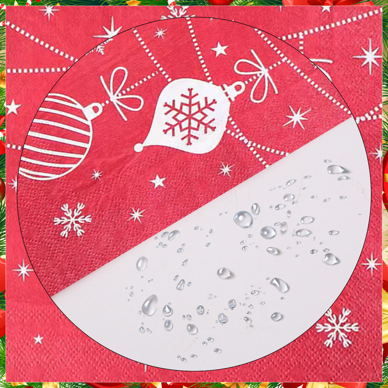 Red Disposable Paper Napkins