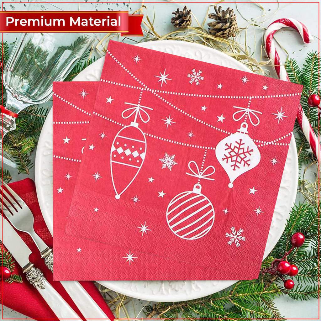 Red Disposable Paper Napkins