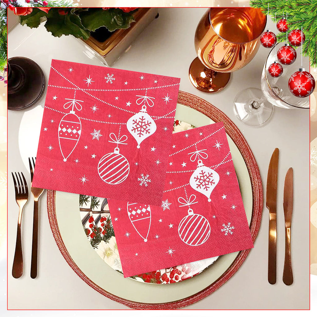 Red Disposable Paper Napkins