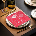 Red Disposable Paper Napkins