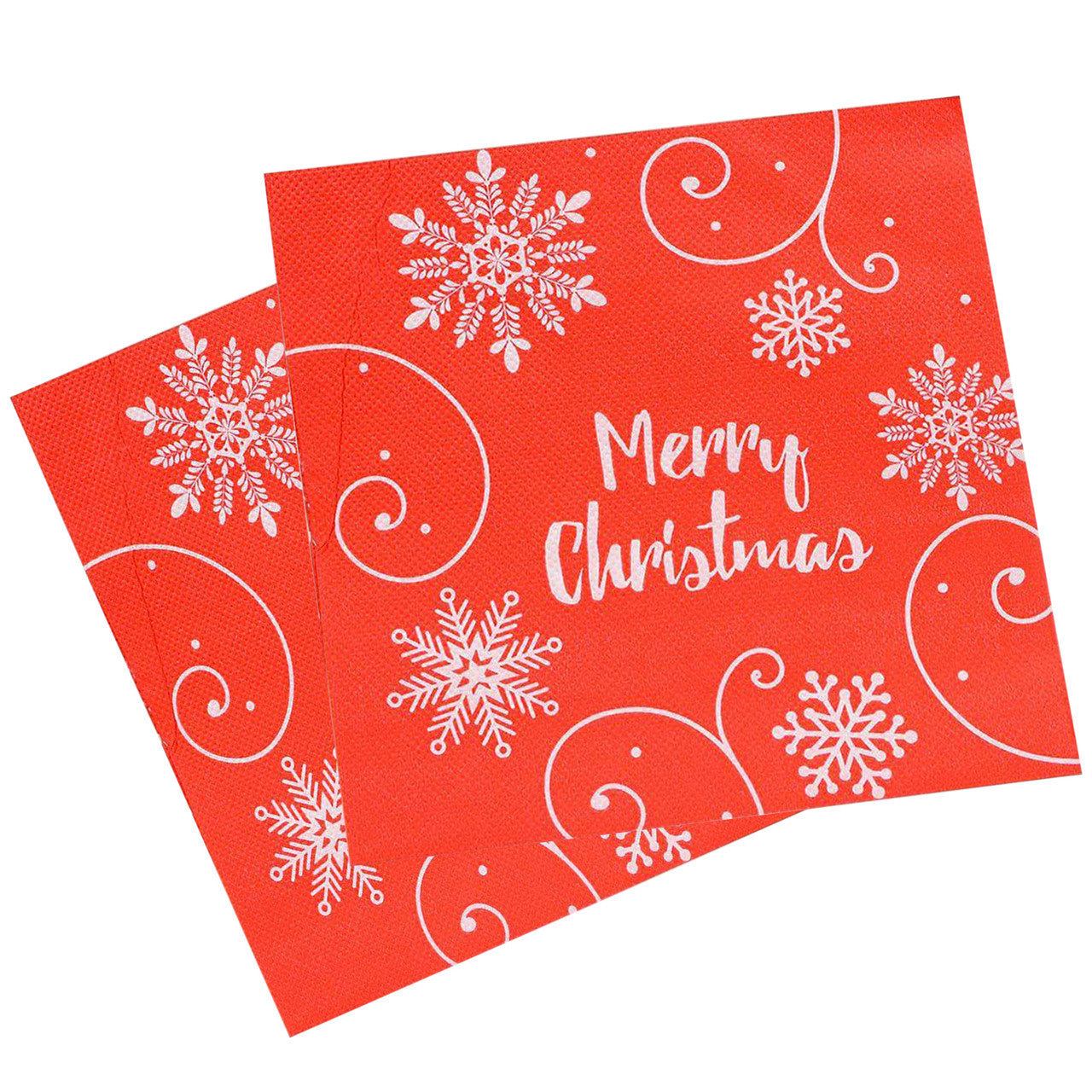 Christmas Themed Napkins (Pack of 20) - Red