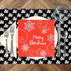 Christmas Themed Napkins (Pack of 20) - Red