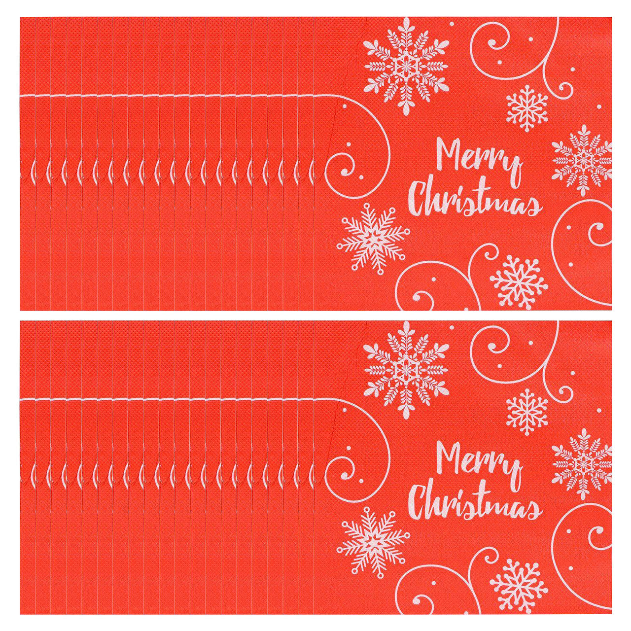 Christmas Themed Napkins (Pack of 20) - Red