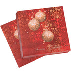 Christmas Paper Napkins (Pack of 20) - Red and Gold