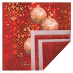 Christmas Paper Napkins (Pack of 20) - Red and Gold