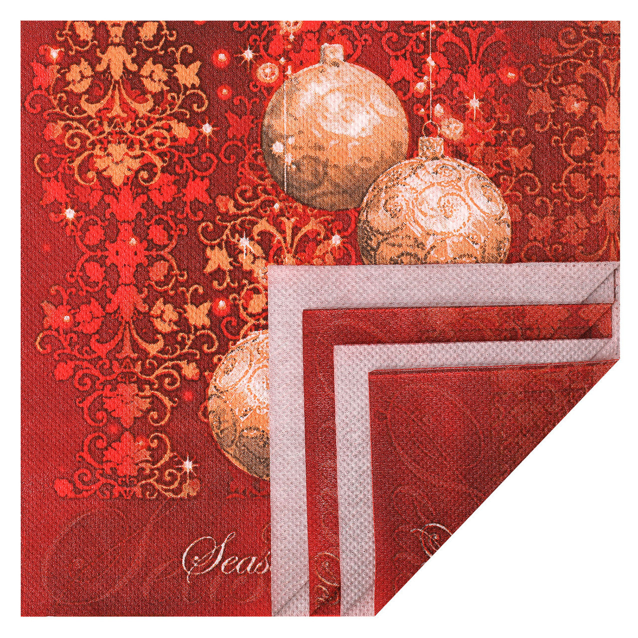 Christmas Paper Napkins (Pack of 20) - Red and Gold