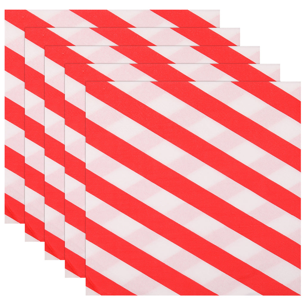 Red and White Striped Napkins (Pack of 20)