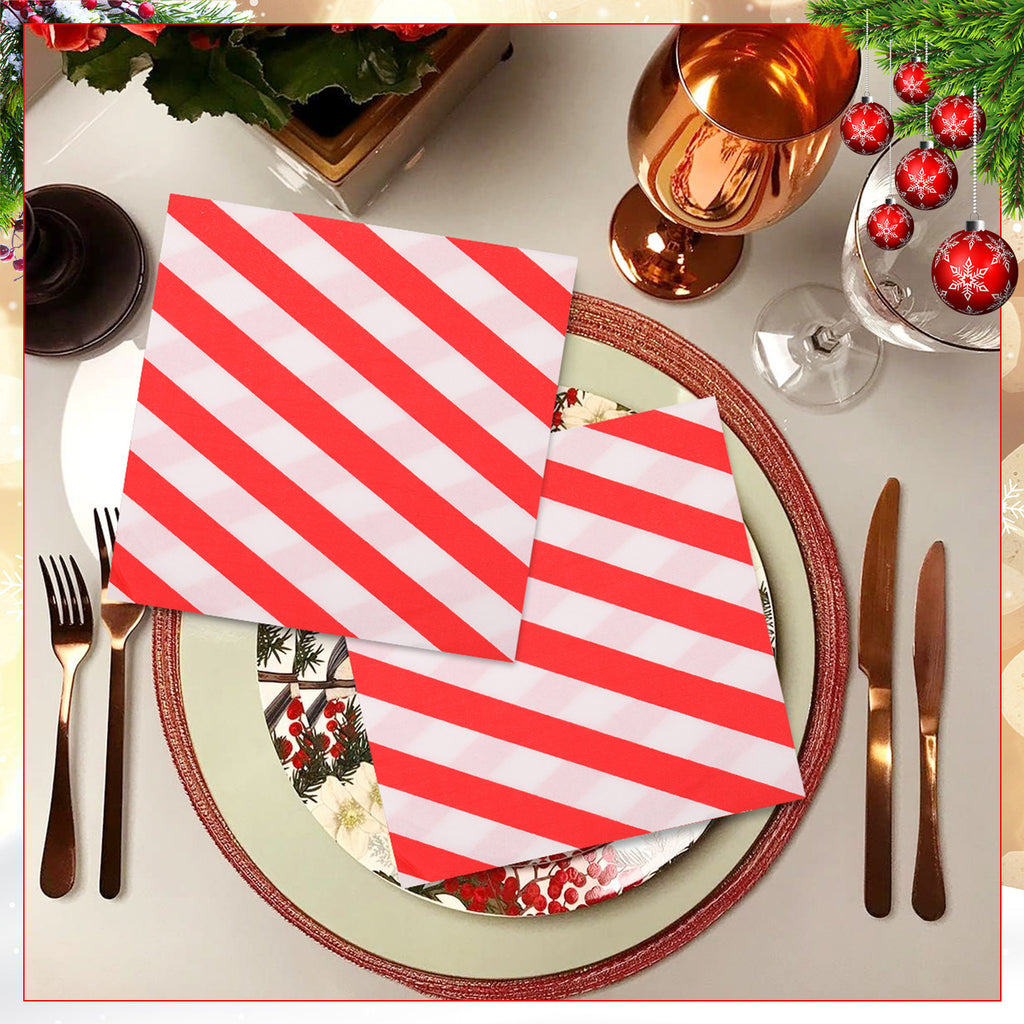 Red and White Striped Napkins (Pack of 20)