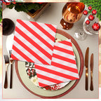 Red and White Striped Napkins (Pack of 20)