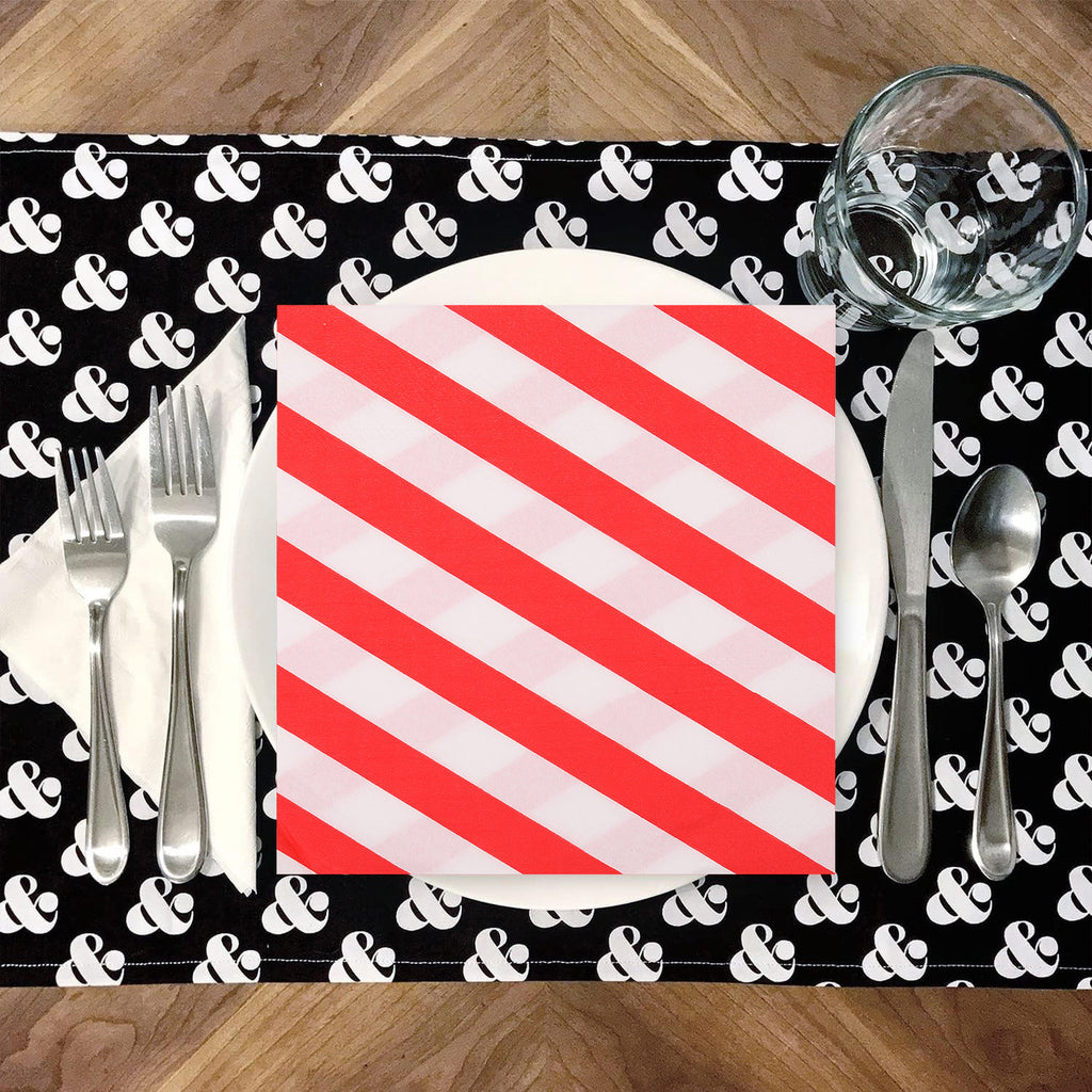 Red and White Striped Napkins (Pack of 20)