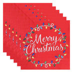 Red Christmas Party Disposable Paper Napkins