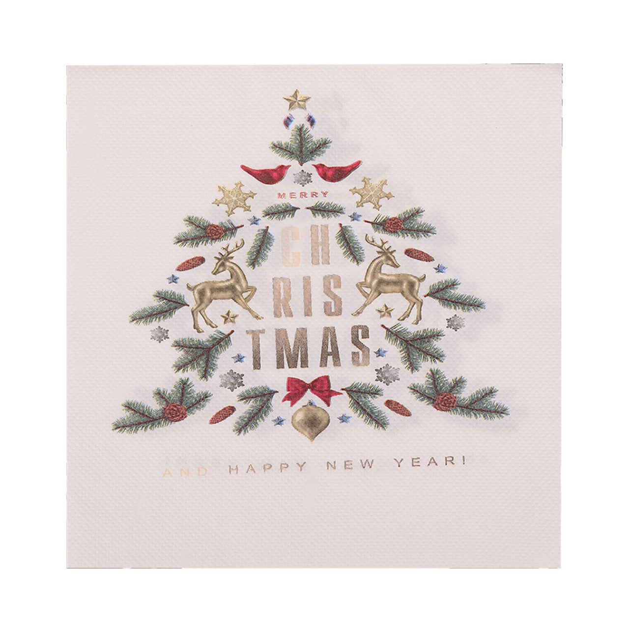 Christmas Themed Napkins (Pack of 20) - White Trees