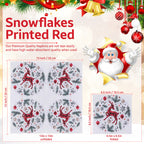 White Disposable Paper Napkins - Red Reindeer Design