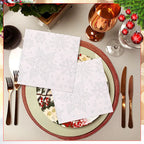 Christmas Snowflake Printed Napkins (Pack of 20) - White