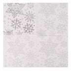 Christmas Snowflake Printed Napkins (Pack of 20) - White