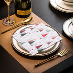 White Disposable Paper Napkins - XMAS Tree Design