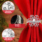 Sunburst Pearl Napkin Rings – Rhinestone Table Décor - Silver