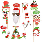 Merry Christmas Photo Booth Props - 32pcs