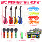 Inflatable Guitar Prop Set - 15pcs