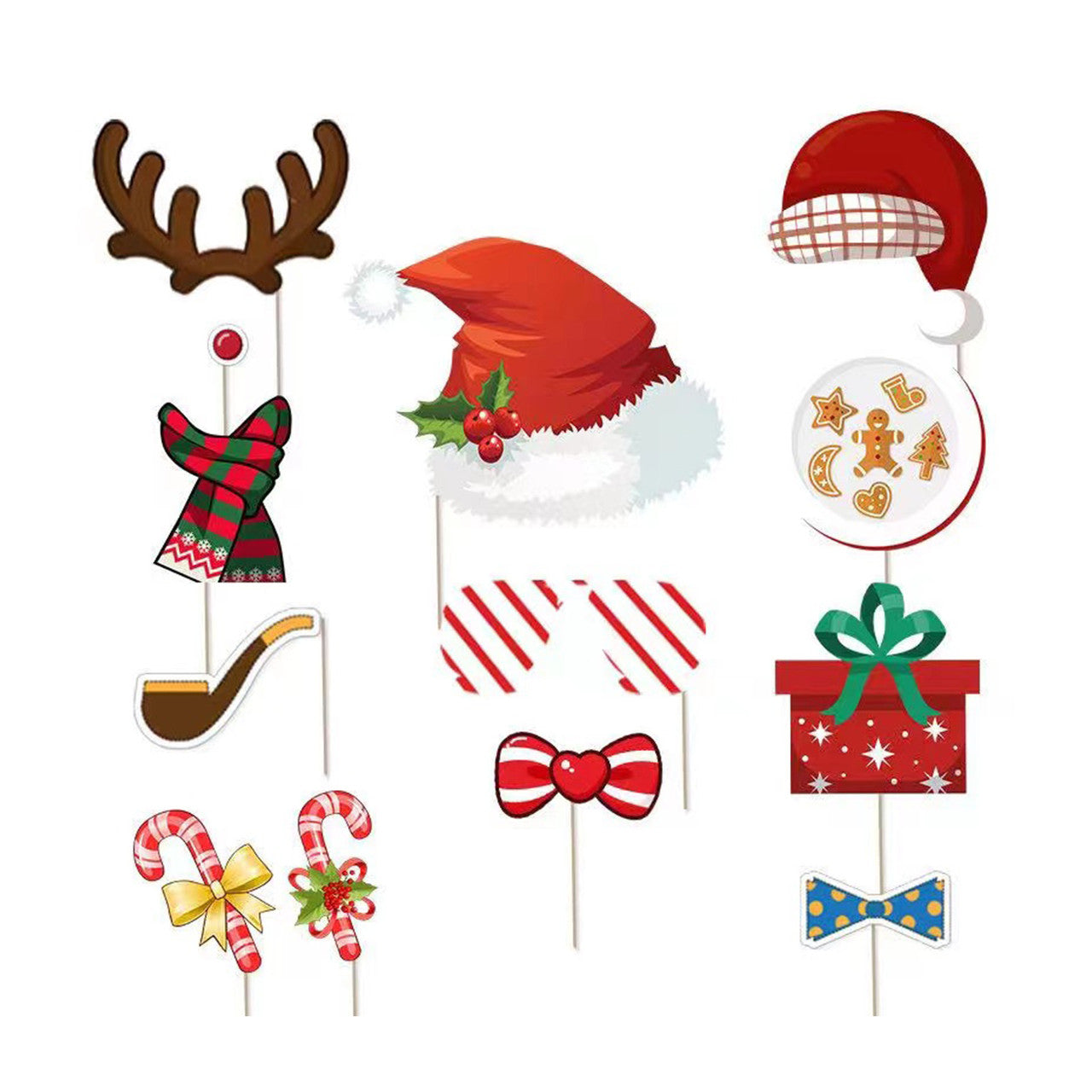 Merry Christmas Photo Booth Props - 22pcs