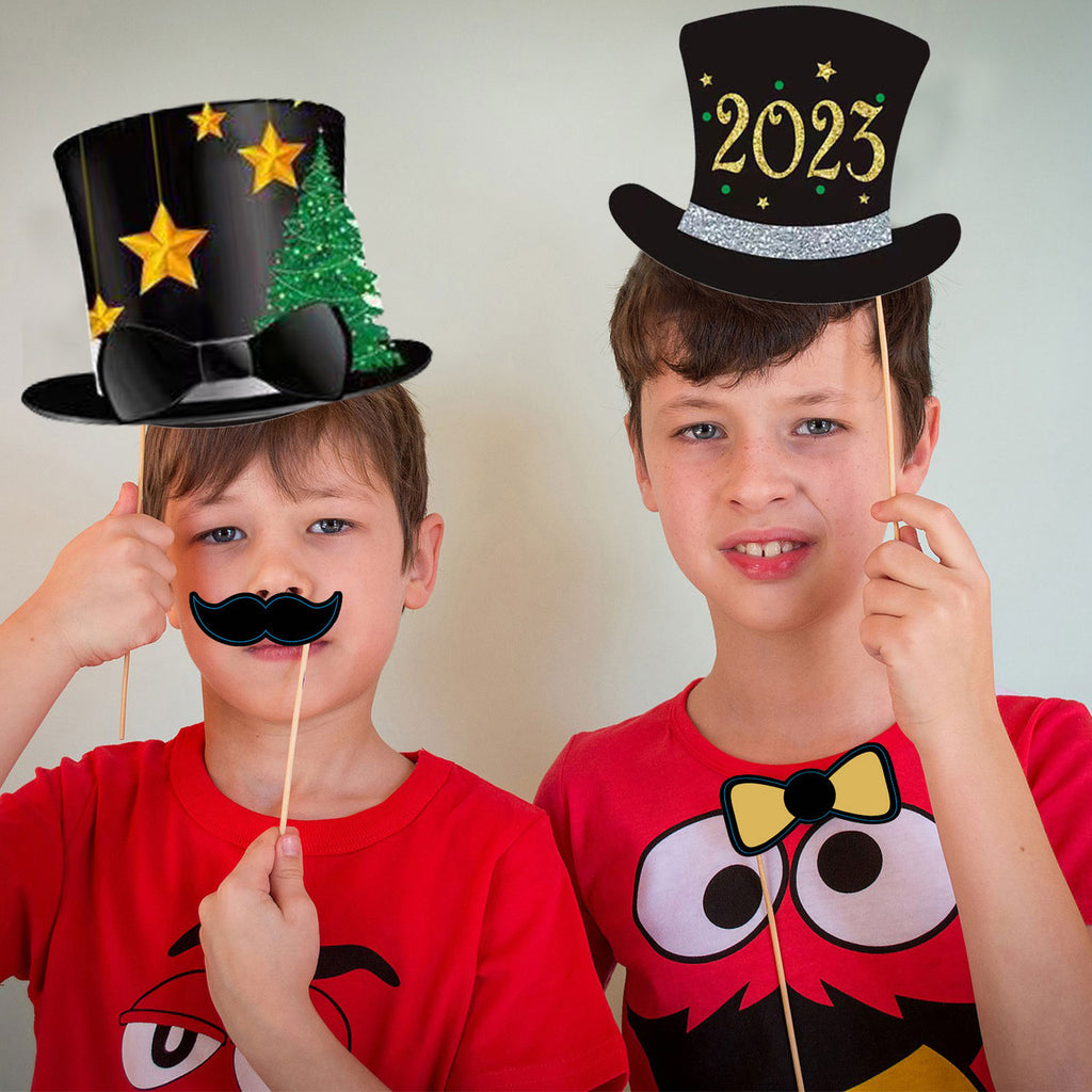 Merry Christmas Photo Booth Props - 22pcs