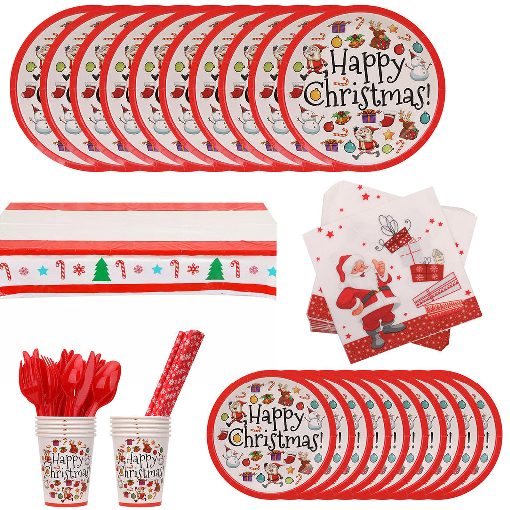 Christmas Party Tableware Set - 96pcs