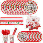 Christmas Party Tableware Set - 96pcs