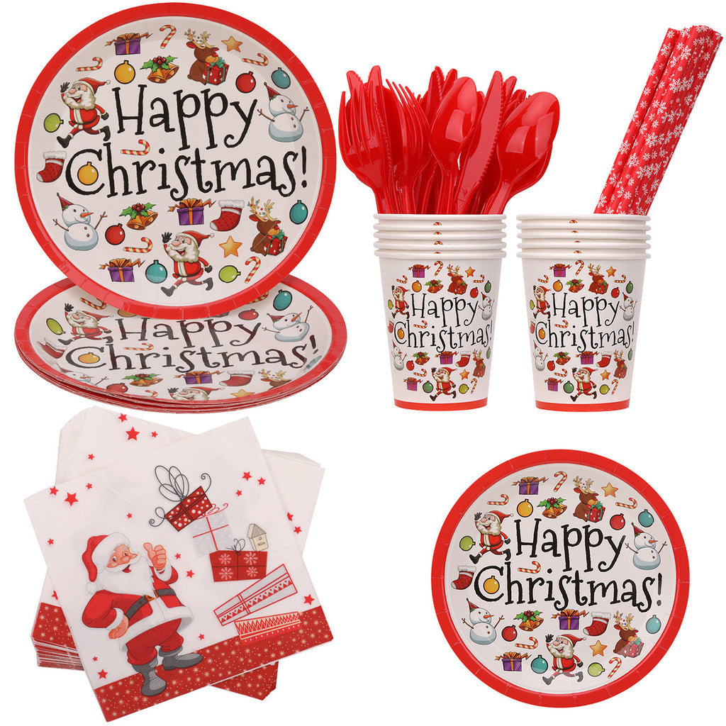 Christmas Party Tableware Set - 96pcs