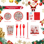 Christmas Party Tableware Set - 96pcs