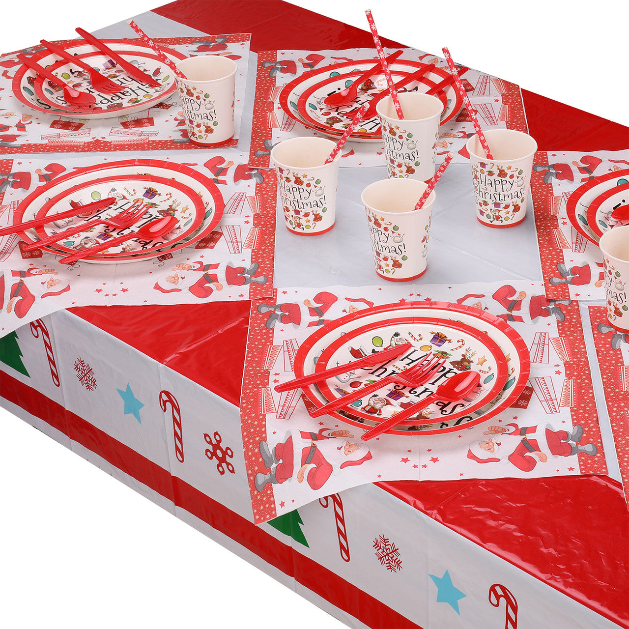 Christmas Party Tableware Set - 96pcs