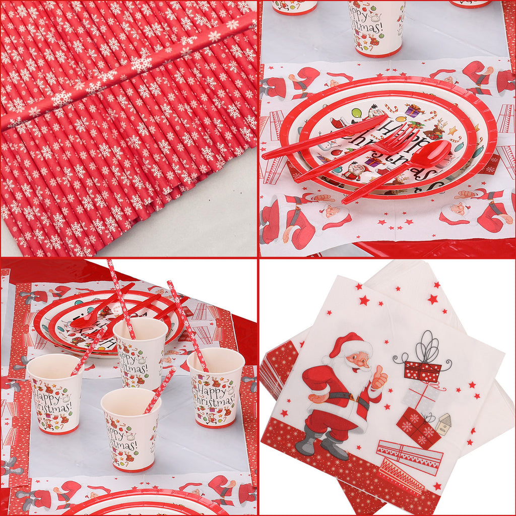 Christmas Party Tableware Set - 96pcs