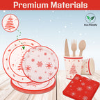Red White Disposable Dinnerware Set