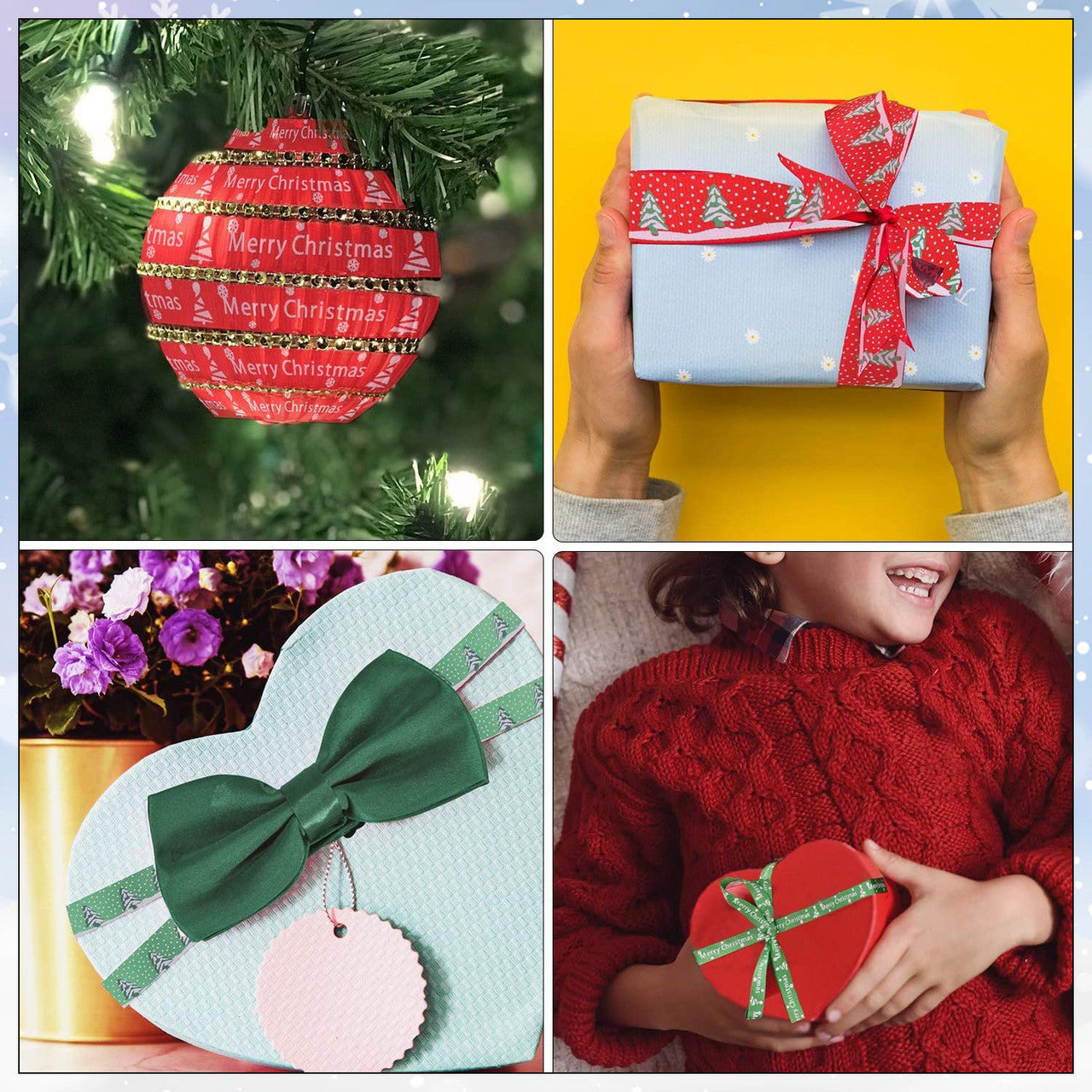 6M Christmas Ribbon for Gift Wrapping - Design 3