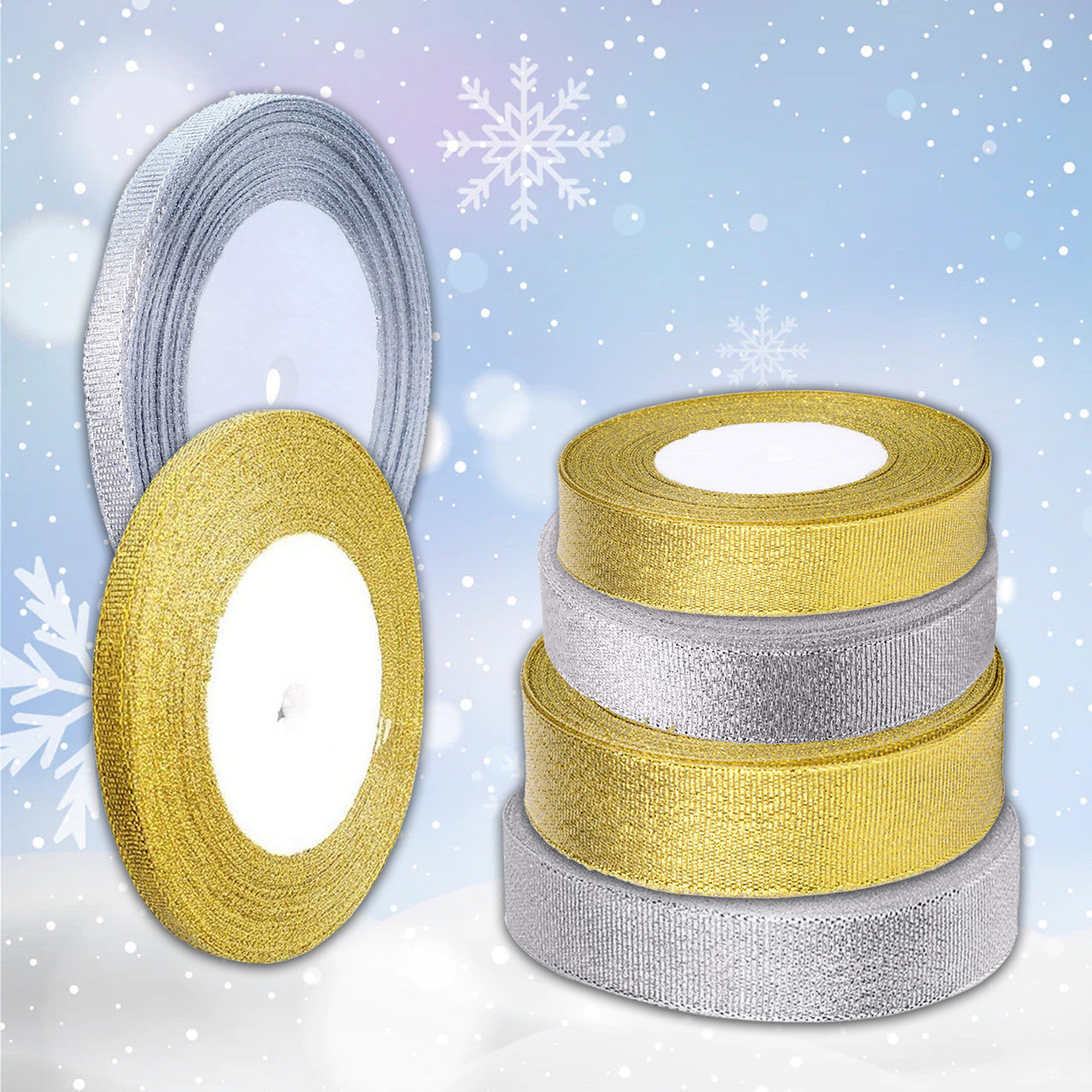 6m Christmas Ribbon for Gift Wrapping - Design 5