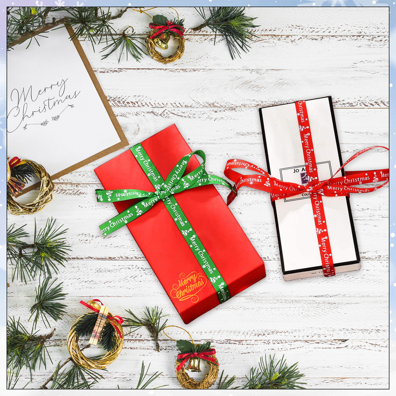 10M Christmas Ribbon for Gift Wrapping - Design 1