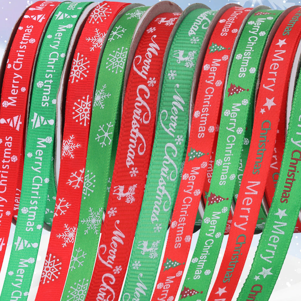 10M Christmas Ribbon for Gift Wrapping - Design 1