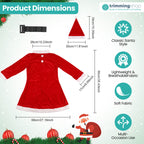 Mrs. Claus Christmas Costume Set  – Velvet Red Hat & Vest Outfit