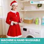 Mrs. Claus Christmas Costume Set  – Velvet Red Hat & Vest Outfit