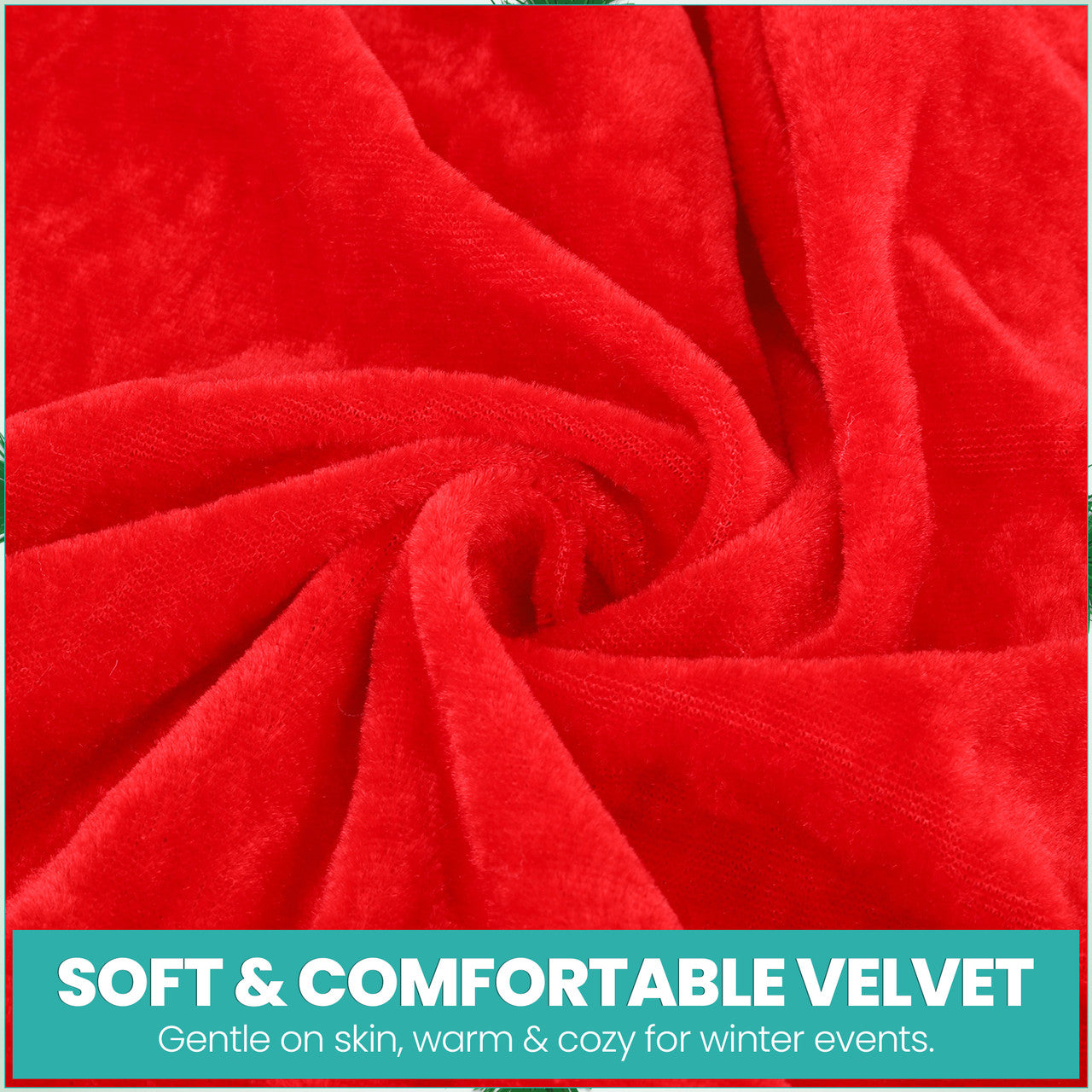 Velvet Santa Costume Set – Mrs. Claus Hooded Cape & Skirt