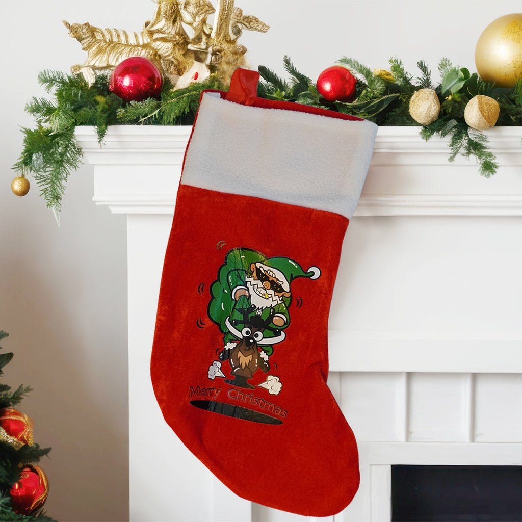 Christmas Stocking - Santa & Reindeer
