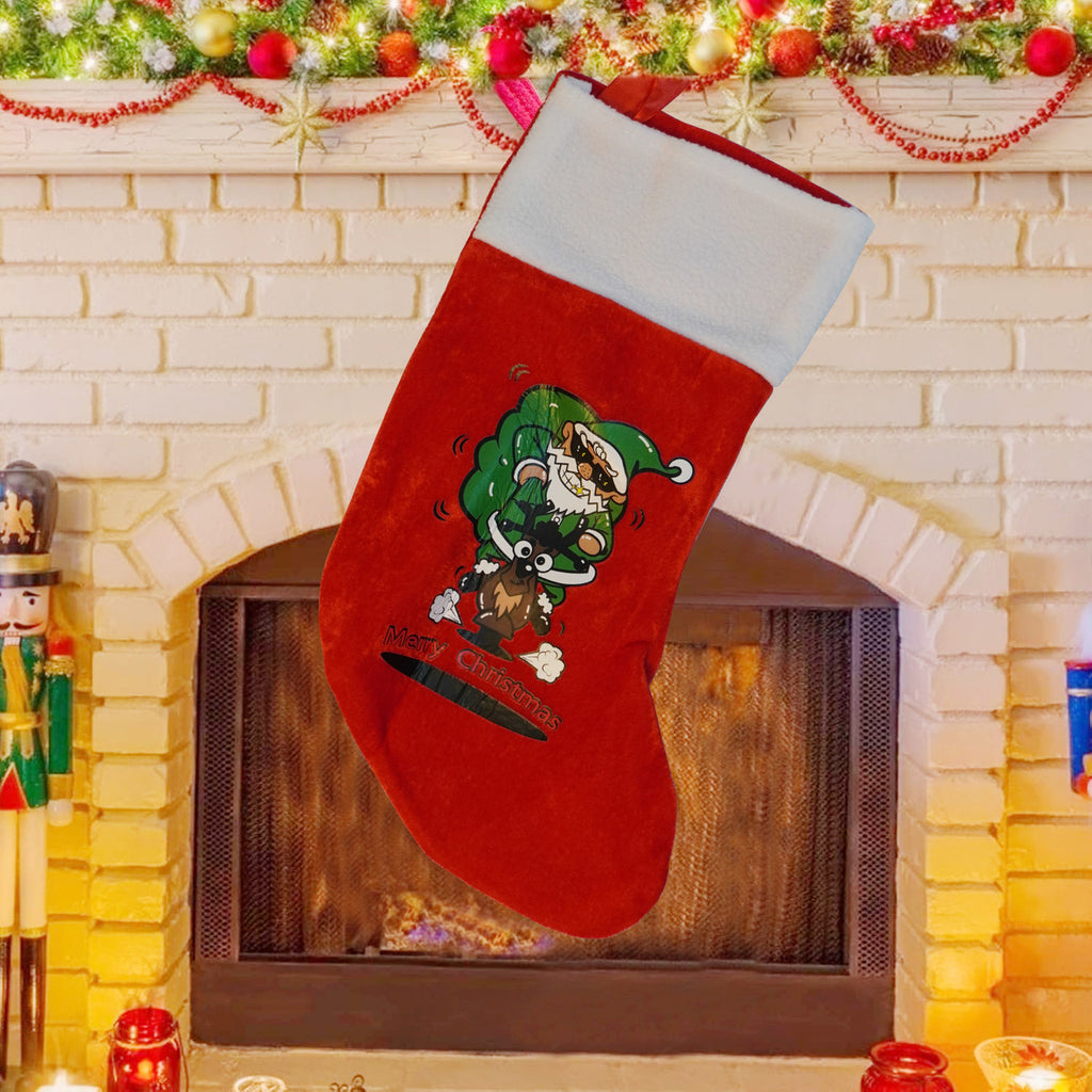 Christmas Stocking - Santa & Reindeer