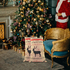 Christmas Hessian Burlap Sack -  Reindeer