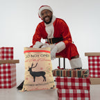 Christmas Hessian Burlap Sack -  Reindeer