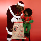 Christmas Hessian Burlap Sack - Santa's Express